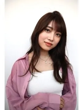 ワンレンロング_くびれヘア_髪質改善